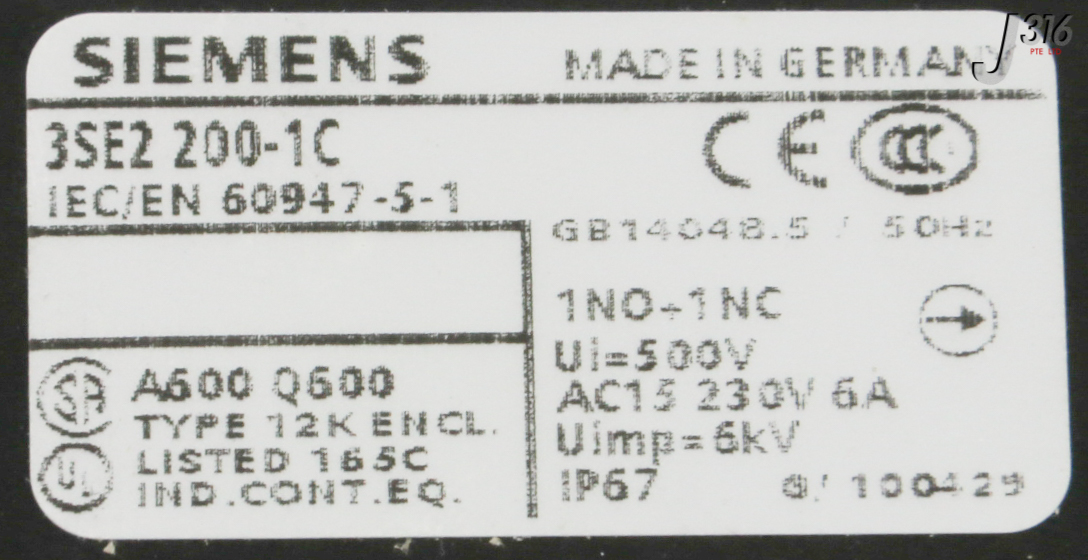 その他 1 30964 SIEMENS POSITION SWITCH, 1NO+1NC (NEW) 3SE2 200-1C | eBay